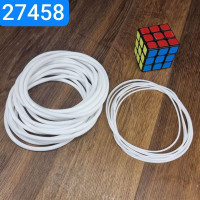 Кольцо гильзы цилиндра КаМАЗ к-т на 8гильз 16низ8верх термостойкий силиконMVQ белый