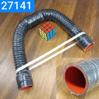 Патрубок силиконовый гибкий 48х800 5сл S6мм MVQ BLACKREDsil