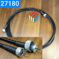 Трос спидометра КРАЗ L1570мм метал. гайки >220°С защита от перетирания