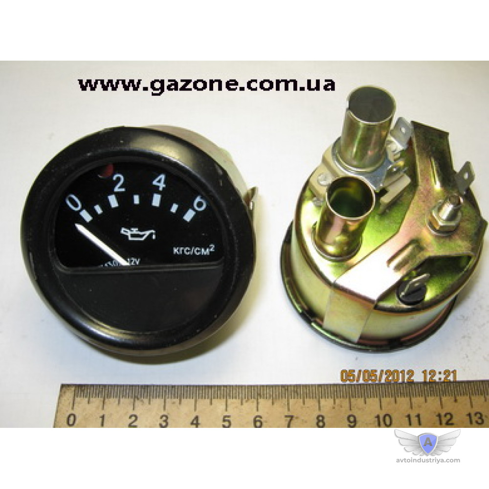 Указатель давления масла ГАЗ 3307 УАЗ от 0 до 6кг/см2 (12В) (ТС .